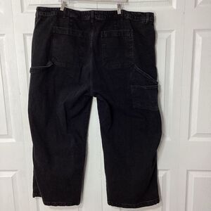 Torrid Black Cargo Jeans High Rise Carpenter Classic Denim 28T Torrid
